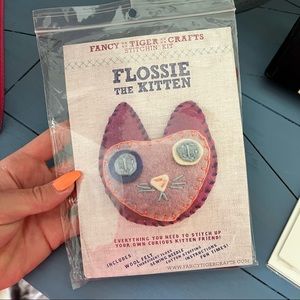 fancy tiger crafts  FLOSSIE THE KITTEN stitchin kit